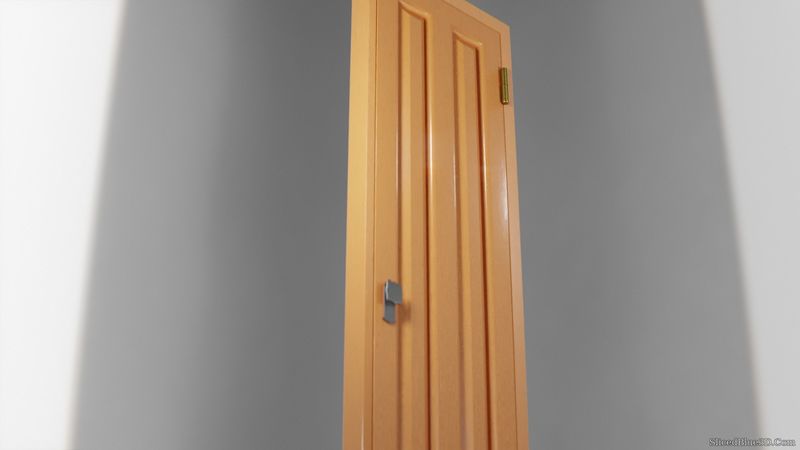 A wooden door from behind