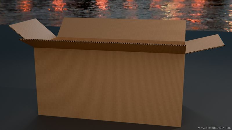 A shipping box