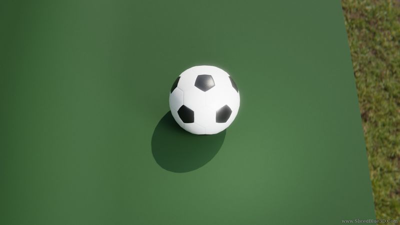 A top-down soccer ball