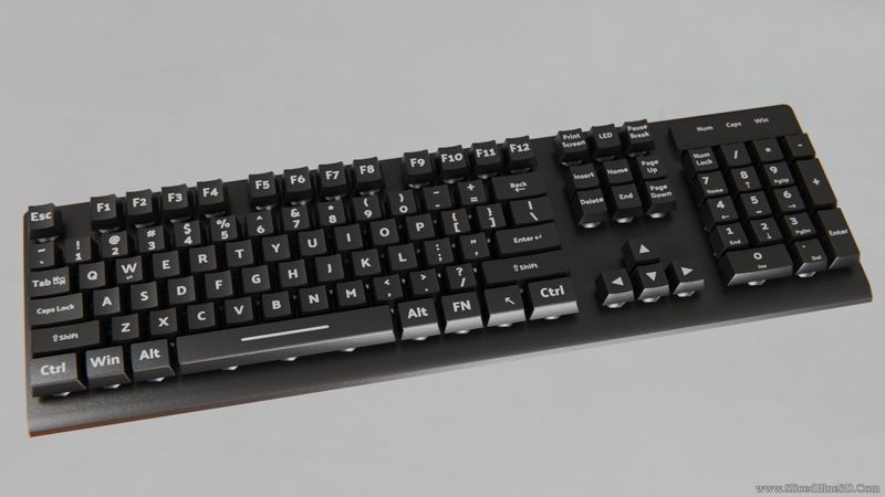A black keyboard from above