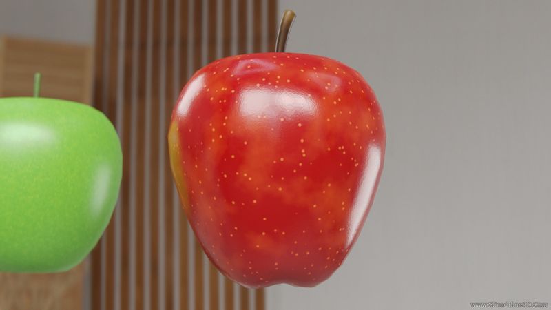 A red smooth apple