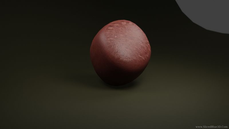 A bottom part of a hazelnut