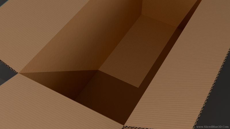 Inside a cardboard box