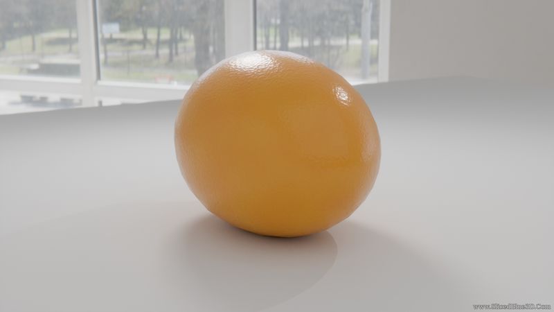 A yellow lemon from sideways