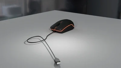 Wired Glowing Mouse (SlicedMouse N2) [v1.1] - Free 3D Model