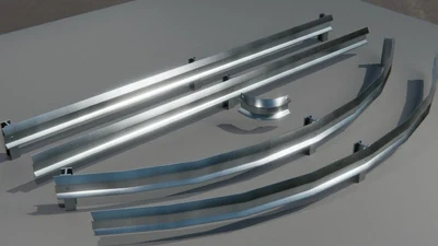 Modular Crash Barrier - Free 3D Model